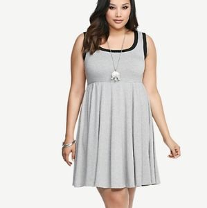 Torrid Empire Jersey Tank Heather Grey Dress
